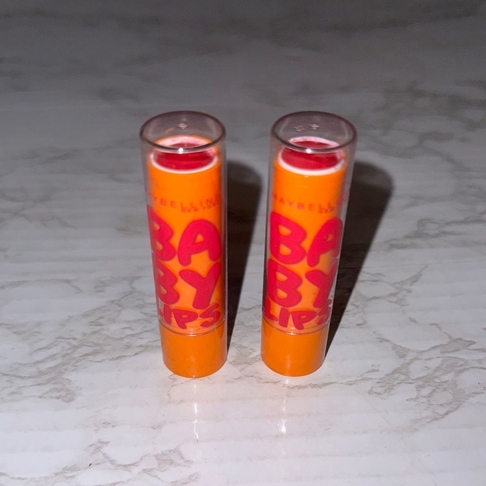 Maybelline Baby Lips Lip Balm - cherry me 15 set of 2 Y2K girlypop chapstick